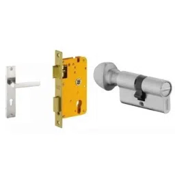 Dorset HL Series Fabio 70mm Stainless Steel Door Handle Lock Set with Coin &a; Knob (Pack of 4)-picture-11