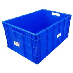 Singhal 650x450x315mm Plastic Blue Multipurpose Portable Storage Crate-image-10