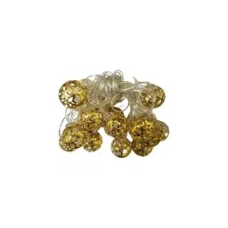 Ever Forever 3m Metal Round Ball Star Medium Golden &a; Yellow Pixel Light, METALSTARBALL (Pack of 4)-3