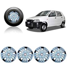 Auto Pearl 4 Pcs 12 inch ABS Silver Wheel Cover Set for Maruti Suzuki Alto-picture-27
