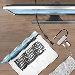 hama 4-in-1 USB Type C to USB Type C, USB Type A, HDMI Multiport Adapter (5 Gbps Data Transfer Rate, Black) image 3