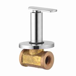 Oleanna SD-09BCSC Speed 3/4 inch Brass Silver Chrome Finish Garnet Quarter Turn Fitting Concealed Stop Cock-image-92
