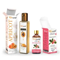 GoWoo 2 Pcs 10ml Natural Therapeutic Grade Wintergreen Aroma Oil &a; 100ml Apricot Carrier Oil Set, GWOC1299-P48+P166-picture-40