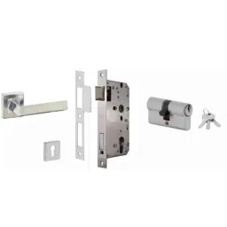 Dorset ML Series Fabio 60mm Stainless Steel Door Handle Lock Set with Both Side Key Cylinder (Pack of 2)-picture-10