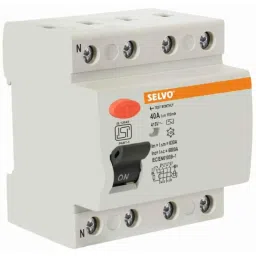 Selvo 40A 100mA Four Pole RCCB, GSELRCB13021-24