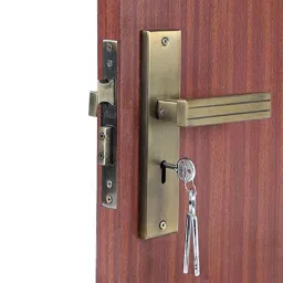 Handle Waala Altroz 8 inch 60mm Stainless Steel Antique Brass Finish Mortise Door Lock Set with Brass Lock Body-16