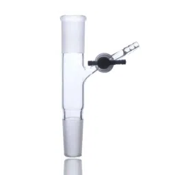 ABGIL B-40 Borosilicate 3.3 Glass Vacuum Flow Control Adapter with PTFE Stopcock at Angle &a; Two Way Joints, ABG343-2
