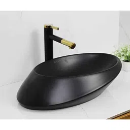 Bassino Art 52x38x13cm Ceramic Black Wash Basin, EU_290-picture-27