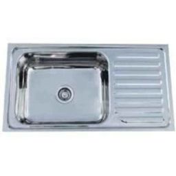 Crocodile 36x20x8 inch Single Bowl Stainless Steel Kitchen Sink with Drainboard-image-48