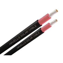 Havells 2.5 Sqmm Single Core Black Copper Conductor Annealed Tinned Cross Linked Polyolefin Zero Halogen Solar Cable, WHBGGZKB12X5, Length: 100 m-picture-23