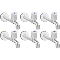 Fastgear Triangle Stainless Steel Long Body Tap with Wall Flange (Pack of 6)-image-49