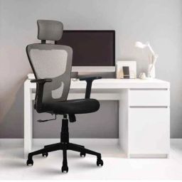 Rose Teesla 66x48x120cm Mesh Grey &a; Black High Back Ergonomic Chair-picture-29