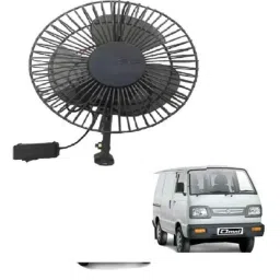 SureStrive Kobra 6 inch 12V Plastic High Speed Single Head Dashboard Auto Cooling Air Fan for Maruti Suzuki Omni All Model-image-57