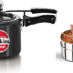 Instaa 3 Ltr Black Cooker with SS 2 Dish Set (IIH3T+SDS3) 3 L Induction Bottom Pressure Cooker-image-33