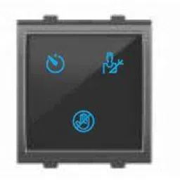 Goldmedal Nixon 2 Module 160-240V Digital Silver Titanium Grey I-Touch Bell Push Switch, 102561 (Pack of 5)-picture-40