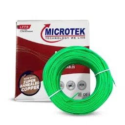 Microtek 1 Sqmm Green LFFR PVC Flexible Wire, Length: 90 m-picture-39