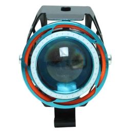AllExtreme EXU11M2 2 Pcs 15W 3000lm Red &a; White U11 CREE LED Headlight Projector Fog Lamp with Dual Angel Eyes Ring Set-picture-42