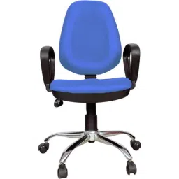 Chair Garage PU Leatherette Black &a; Blue Adjustable Height Office Chair with Back Support, CG130-40