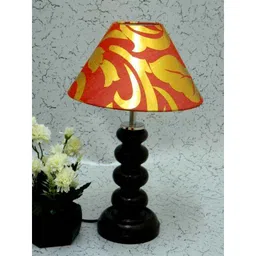 Tucasa Smart Wooden Table Lamp with Red &a; Gold Shade, LG-1062-image-89