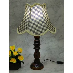 Tucasa Wooden Table Lamp with Check Jute Shade, LG-841-picture-15