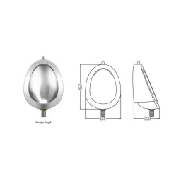 Nirali Capri Satin Finish Urinal, Dimension: 450x330x220 mm-picture-42