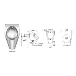 Nirali Cleo Glossy Finish Urinal, Dimension: 615x360x390 mm-picture-41