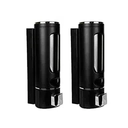 ZAP 500ml Black Plastic Wall Mount Liquid Soap Dispenser (Pack of 2)-image-50