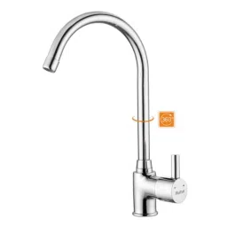 Ruhe Kara Brass Chrome Finish Single Lever Sink Mixer with Round Swivel Spout, 11-1526-image-37