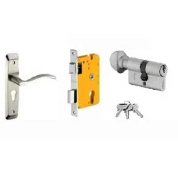 Dorset HL Series Serena 60mm Stainless Steel Door Handle Lock Set with Knob &a; Key (Pack of 2)-image-40