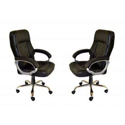 Mezonite High Back Leatherette Black Office Executive Chair (Pack of 2)-picture-19