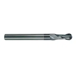 Totem F186 4mm 2 Flute TiAlN Coated Long Reach Length Ball Nose Solid Carbide End Mill, FBK0500515, Overall Length: 76 mm-19