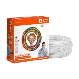 Orient Platinum 1 Sqmm White Single Core PVC Insulated Copper Conductor Unsheathed FR-LSH Cable, 711FLC2W0100P, Length: 90 m-picture-15