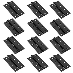 Saze 12 Pcs 4 inch 2mm Stainless Steel Black Matt Finish Door Butt Hinges Set-31