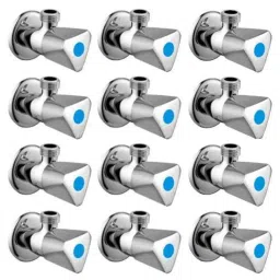 Drizzle Acura 12 Pcs Brass Chrome Finish Silver Angle Valve Set, AANGLEACURA12-picture-5