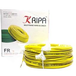 KRIPA 0.75 Sqmm Single Core Yellow FR PVC Insulated CCR Copper Wire for Domestic &a; Industrial Purpose, Length: 36 m-image-22