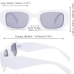 goodina UV Protection Rectangular Sunglasses (Free Size) image 2
