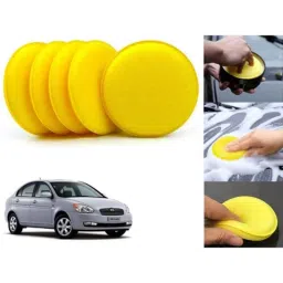 Auto Pearl Polyurethane Beige Washing &a; Waxing Polish Foam Sponge for Verna T1 2006 (Pack of 5)-picture-15