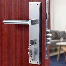 Saze 10 inch Stainless Steel Matt Finish Cylindrical Plate 4 Bullet Pin One Side Key Mortise Door Lock Handle Set with 3 Computer Keys, Mg303-image-97