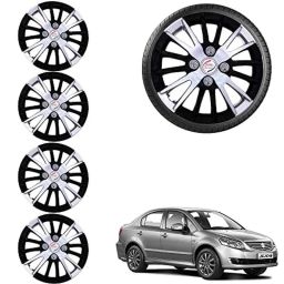 Auto Pearl 4 Pcs 15 inch ABS Black &a; Grey Car Wheel Cover Set for Maruti Suzuki SX4-image-76