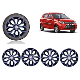 Auto Pearl 4 Pcs 12 inch Violet &a; Black ABS Press Type Hubcap Wheel Cover Set with Retention Ring for Maruti Suzuki Alto8002019-picture-25