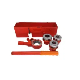 B K Jagan &a; Co 3 Pcs Iron Ratchet Type Pipe Threading Die Set with Metal Box-68