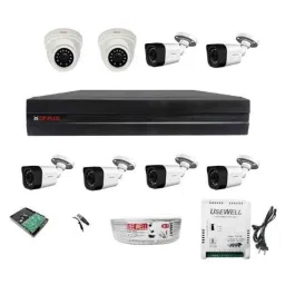 CP Plus 1.3MP White &a; Black 6 Bullet &a; 2 Dome Camera with 8 Channel DVR Kit-17