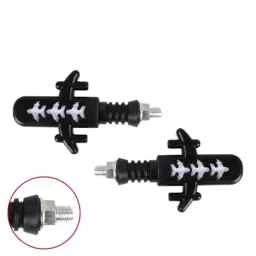 AllExtreme EXAIBY2 2 Pcs Yellow Aeroplane Style LED Front Rear Blinker Indicator Set for Bike-image-27