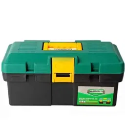 Hanbon 14 inch Plastic Green Tool Box with Tray, 120314-picture-19