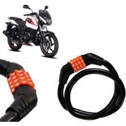 Auto Pearl Black &a; Orange 4 Digit Anti-Theft Combination Number Lock for Pulsar 180 BS6-picture-33
