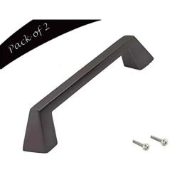 Aquieen 96mm Malleable Satin Black Wardrobe Cabinet Pull Handle, KL-702-96 (Pack of 2)-picture-27