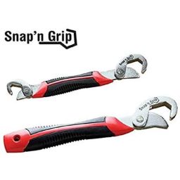 AOW Multi-Function Universal Quick Snap&s;N Grip Adjustable Wrench Spanner (Pack of 2) S-6-13