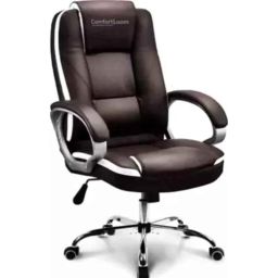 Comfortloom Leatherette Brown High Back Cushioned Office Executive Chair-image-11