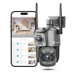 ApnaCam 1080p Dual Lens 3+2MP FHD Outdoor PTZ Smart WiFi Camera with 2 Way Audio, Color Night Vision, Alarm, Motion Alert &a; SD Card Support-2