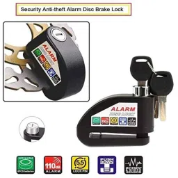 AOW Anti-Theft Disc Brake Lock with 110db Alarm Sound for Motorcycle Bike Scooter-26